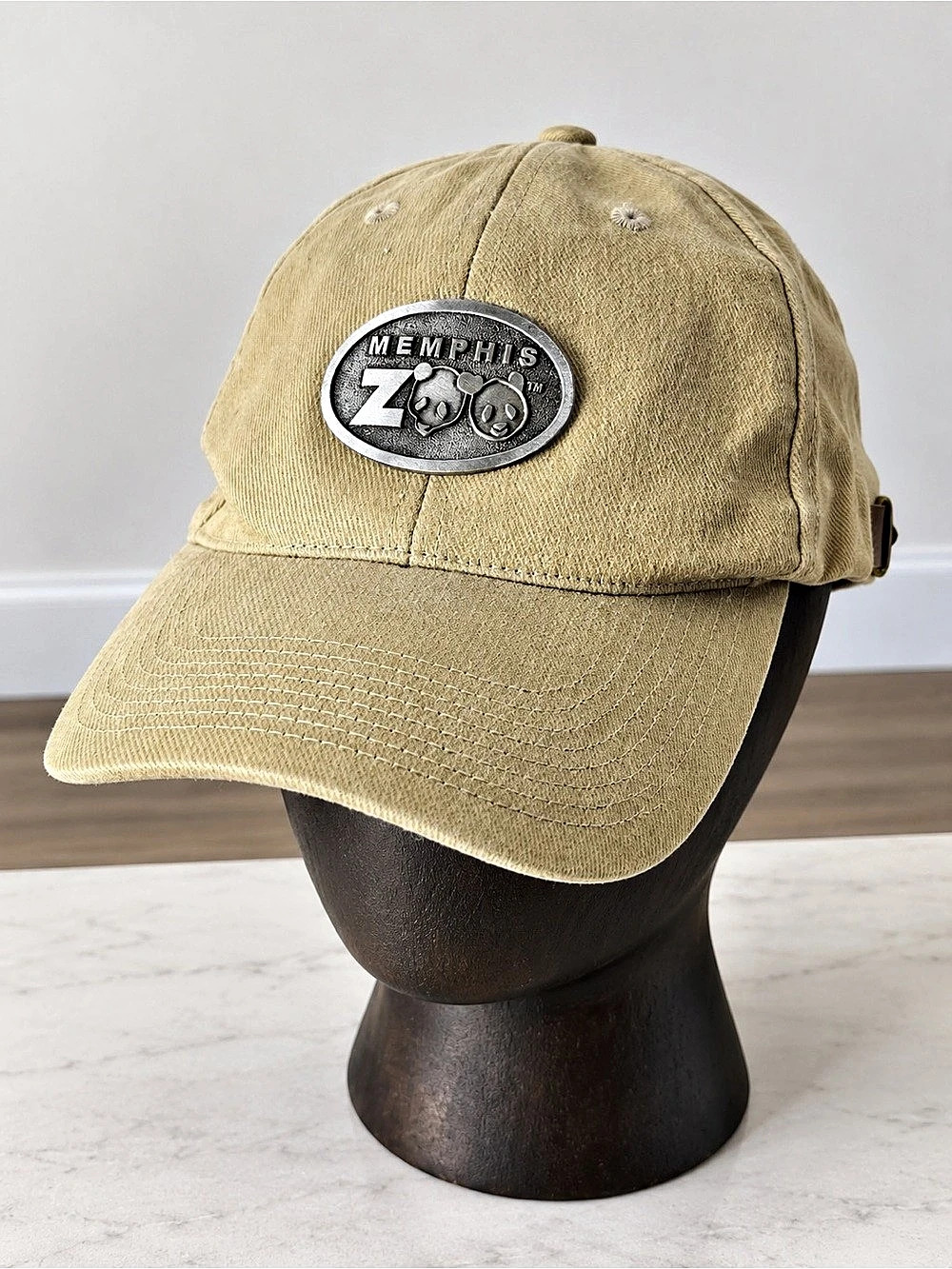 Memphis Zoo Adjustable Baseball Cap in Beige